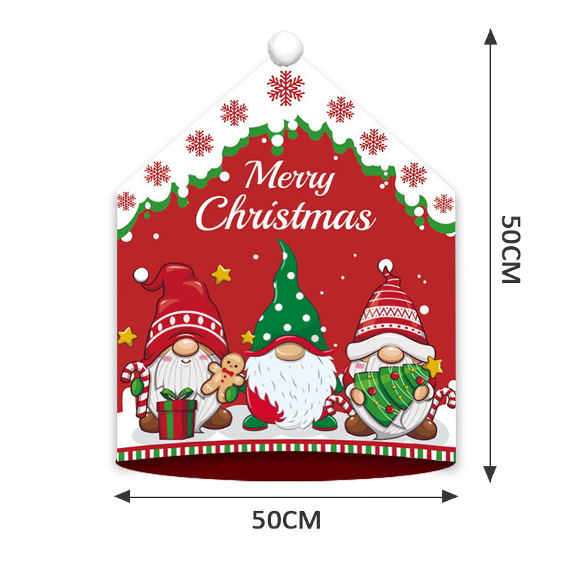 Christmas Series Chair Covers Dining Slipcovers Seat Santa Claus Home Party Decoration