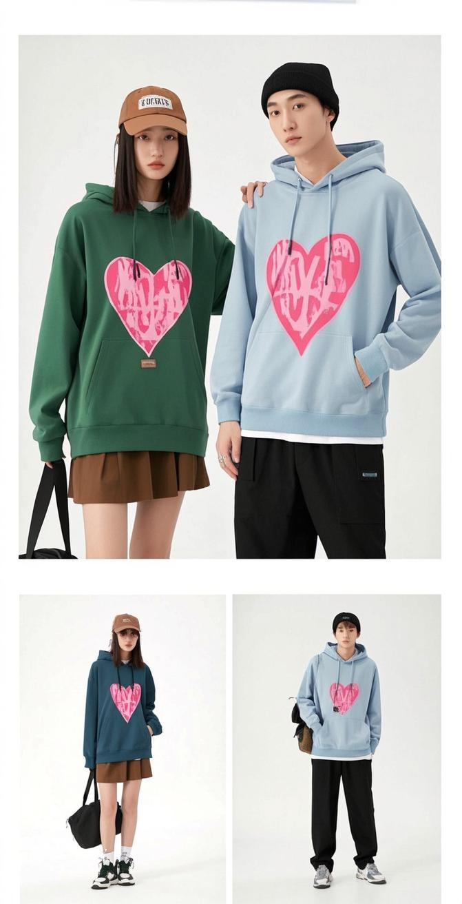 Custom Hooded Sweatshirt with Your Image Cotton Loose Couple jacket Customised LOGO Pattern