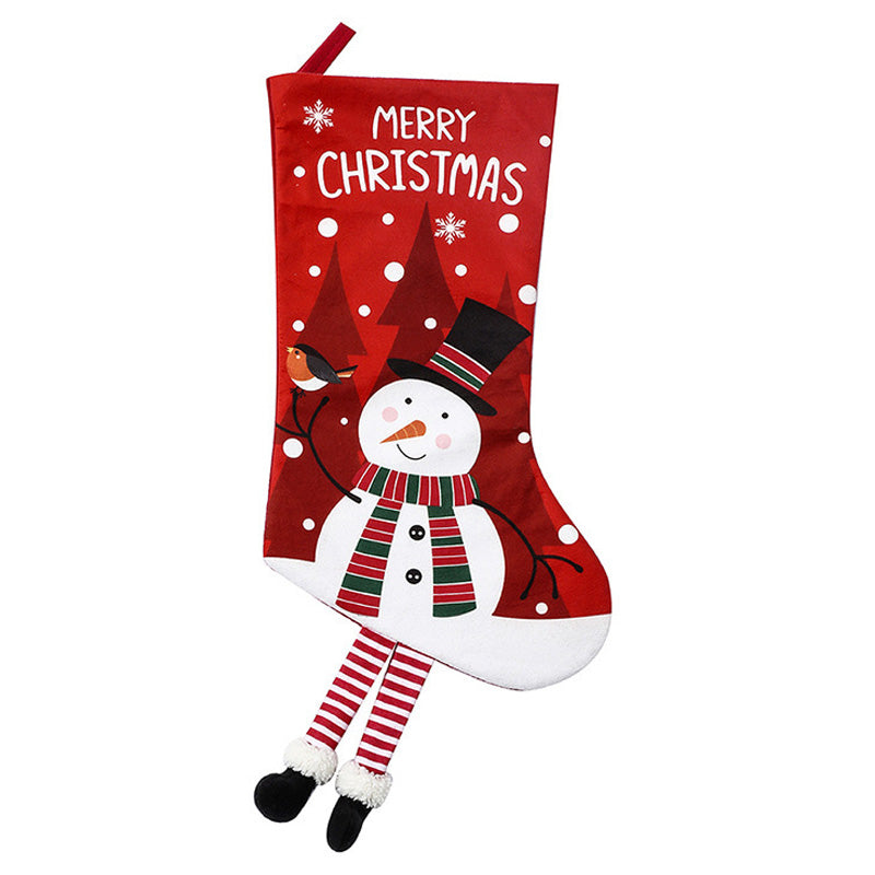 Thickened Letter Knitting Christmas Socks Xmas Tree Ornaments Stocking Home Gift