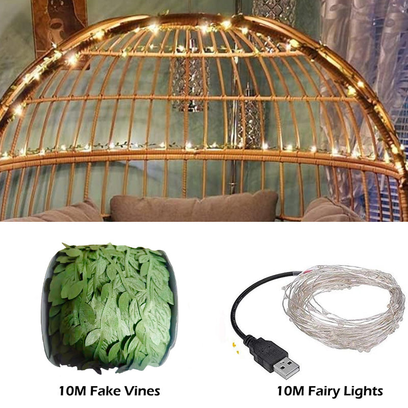10M Fairy Lights with Artificial Vines 100LEDS USB Powered Indoor Outdoor