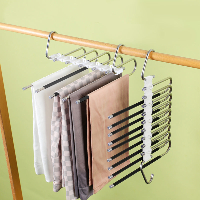 Magic Pants Hangers Space Saving 2 Pack For Closet Multiple Layers Multifunction