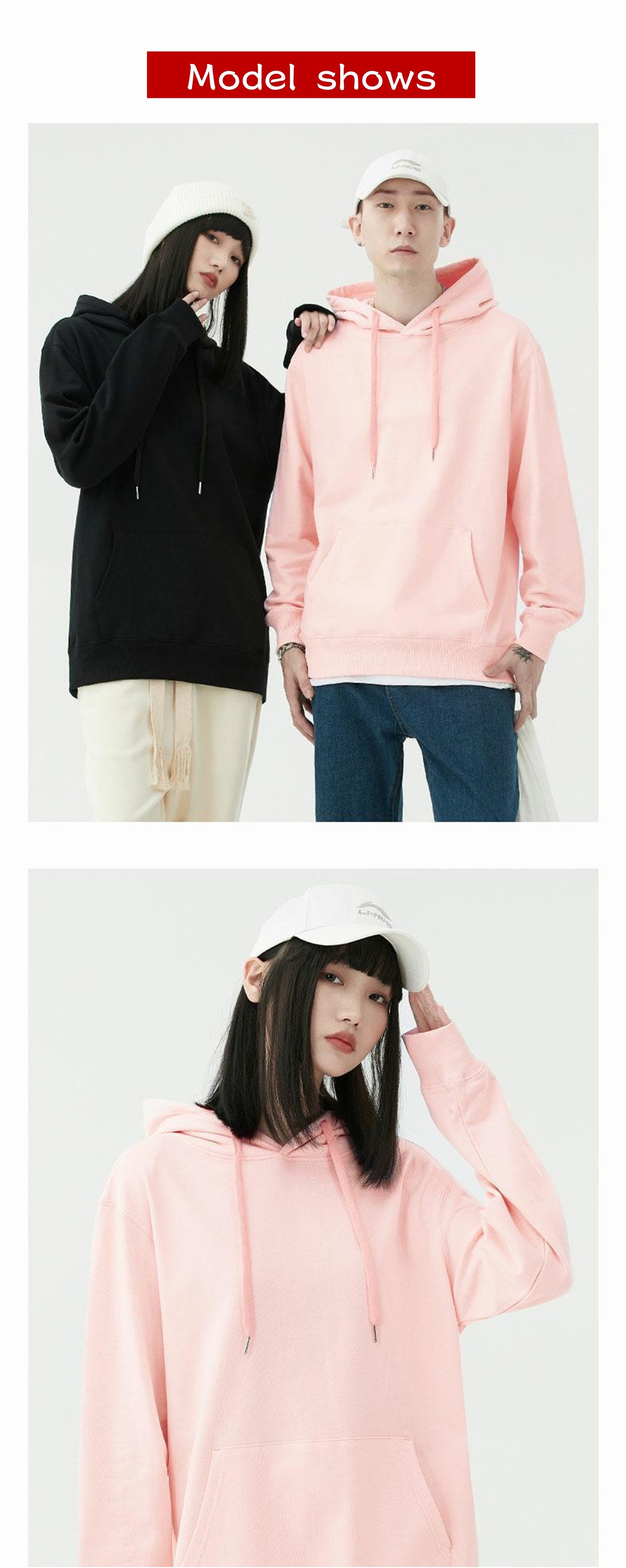 Custom Hooded Sweatshirt with Your Image Cotton Loose Couple jacket Customised LOGO Pattern