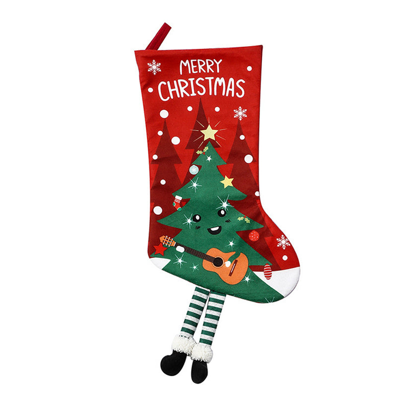 Thickened Letter Knitting Christmas Socks Xmas Tree Ornaments Stocking Home Gift