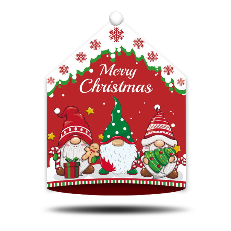 Christmas Series Chair Covers Dining Slipcovers Seat Santa Claus Home Party Decoration
