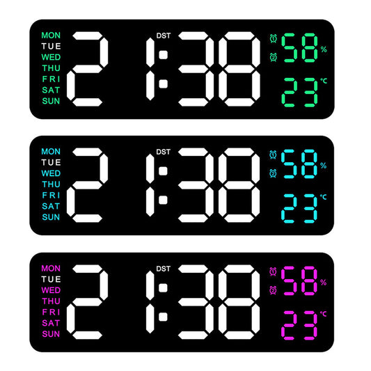 Alarm Clock Led Display Digital Mirror Alarm Clock Battery/Plug-In Alarm Clock